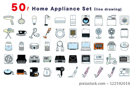 線條畫 / 家用電器 50 件套 線條畫 / 家用電器 50 件套 122592019