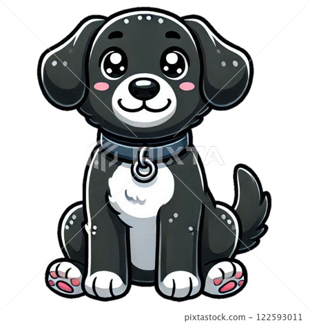 Sitting dog 122593011