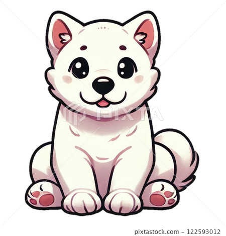Sitting dog 122593012