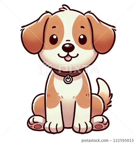 Sitting dog 122593013