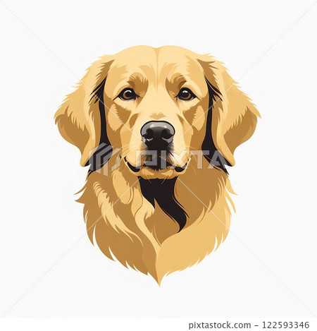 盯著黃金獵犬的臉 122593346