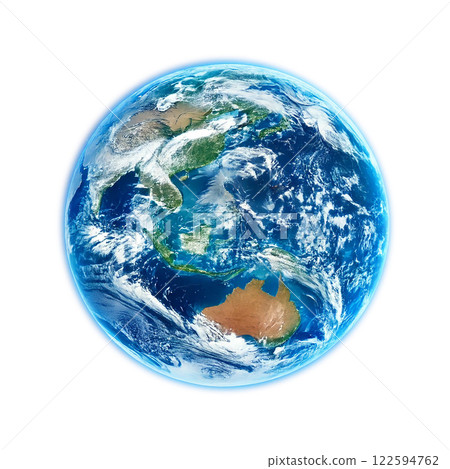 Beautiful Earth seen from space (transparent background/cutout) 122594762