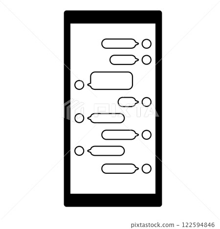 A smartphone showing SMS and chats A smartphone showing SMS and chats 122594846