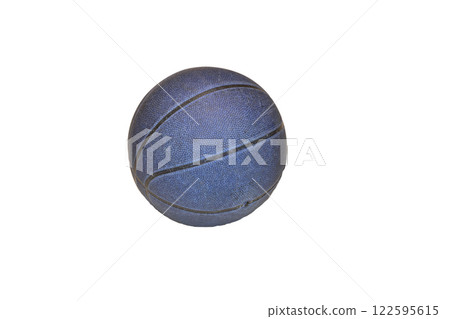 A ball for playing basketball. 122595615