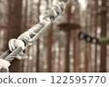 Snowy Rope Park Cable Detail 122595770