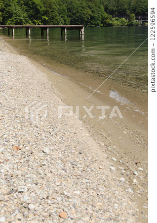 Lake Towada with a pier Lake Towada with a pier 122596594