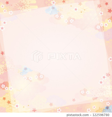 Background material - elegant sky and cherry blossoms 6 122596780