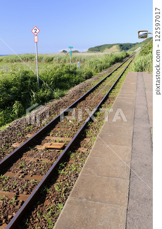 Station with a view of the sea, Gono Line, Umaki Station, Aomori, Fukaura 122597017