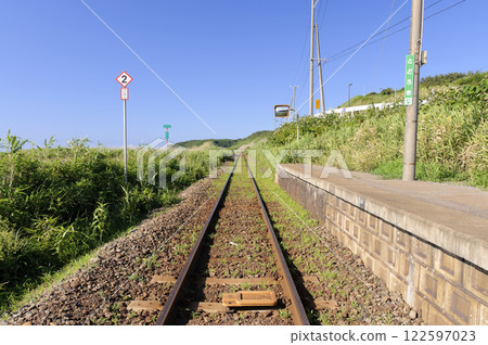 Station with a view of the sea, Gono Line, Umaki Station, Aomori, Fukaura 122597023