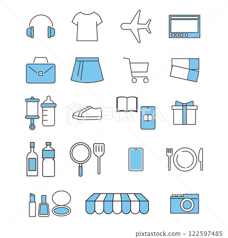 購物圖標集 122597485