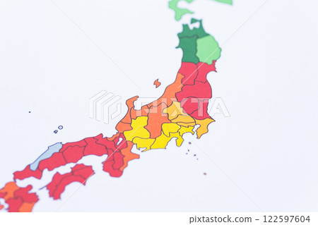 Map of the Japanese archipelago and pollen dispersion status Map of the Japanese archipelago and pollen dispersion status 122597604