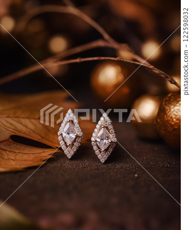 Elegant background scene For placing cosmetic and jewelry products. 122598032