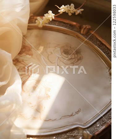 Elegant background scene For placing cosmetic and jewelry products. Elegant background scene For placing cosmetic and jewelry products. 122598033