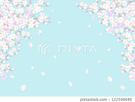 清爽的藍天和櫻花框入學典禮/畢業典禮 清爽的藍天和櫻花框入學典禮/畢業典禮 122598040