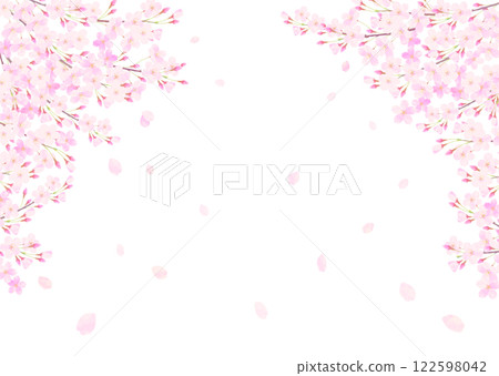 Frame of cherry blossoms in full bloom Entrance ceremony/Graduation ceremony 122598042