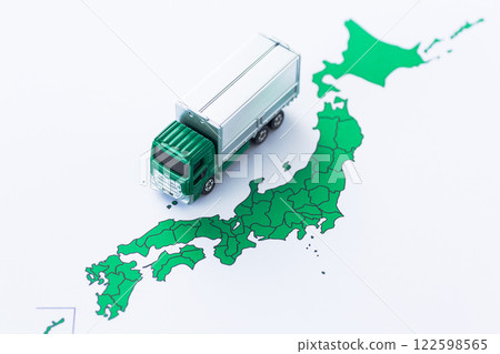 日本列島及物流卡車地圖 日本列島及物流卡車地圖 122598565