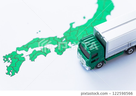 日本列島及物流卡車地圖 122598566