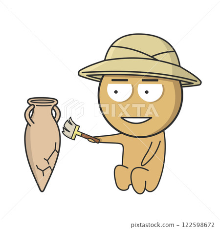 Archaeologist working with an artifact Archaeologist working with an artifact 122598672