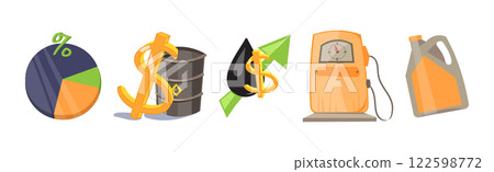 Oil Industry and Fuel Manufacture and Extraction Vector Set Oil Industry and Fuel Manufacture and Extraction Vector Set 122598772