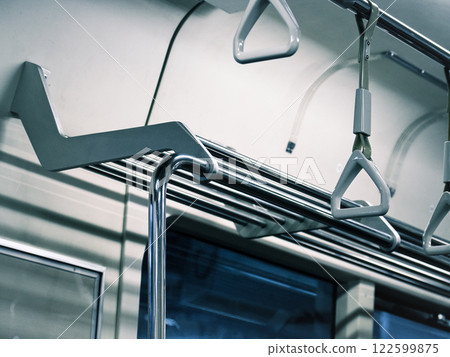 Train luggage racks and straps 122599875