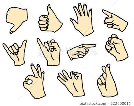 手勢插畫素材 手勢插畫素材 122600015
