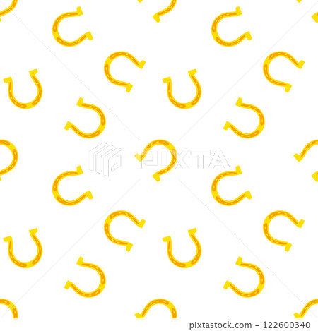 Horseshoe seamless pattern Western concept or luck symbol background. Saint Patrick day celebration design. Horseshoe seamless pattern Western concept or luck symbol background. Saint Patrick day celebration design. 122600340