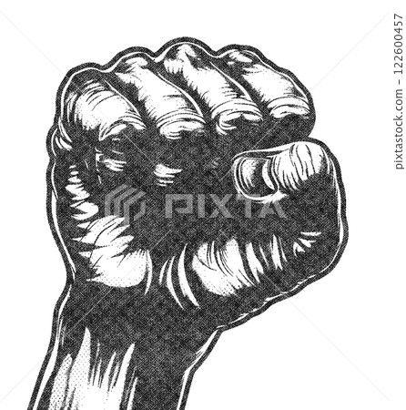 Men Thumbs Down Hand Illustration with Risograph Overprint and Retro Texture on White Background Men Thumbs Down Hand Illustration with Risograph Overprint and Retro Texture on White Background 122600457