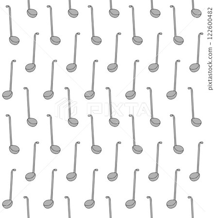 Vector seamless pattern of hand drawn ladle Vector seamless pattern of hand drawn ladle 122600482