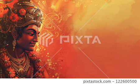 Ram Navami bokeh background with Hindu God Rama and copy space, day celebrates Hindu festival Ram Navami bokeh background with Hindu God Rama and copy space, day celebrates Hindu festival 122600500