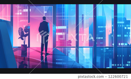 Financial business background with graphs. Can be used for your design. AI Generated 122600721