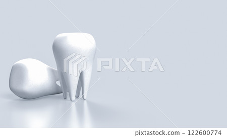 The White tooth for Health or medical concept 3d rendering. 122600774