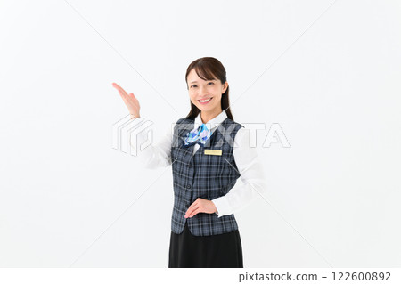女士，制服，商務，揮手 122600892