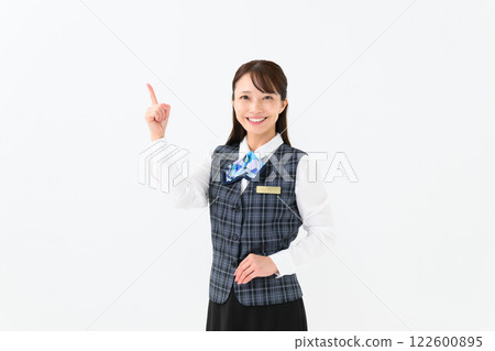 女人，制服，商務，指點 122600895
