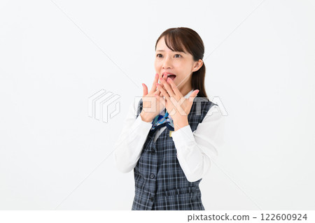 Woman uniform business surprised 122600924