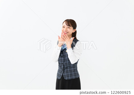 Woman uniform business surprised 122600925