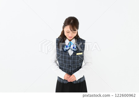 女士制服商務鞠躬 122600962