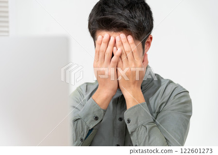 Male business computer fatigue 122601273