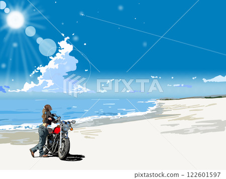 A girl watching the sea A girl watching the sea 122601597