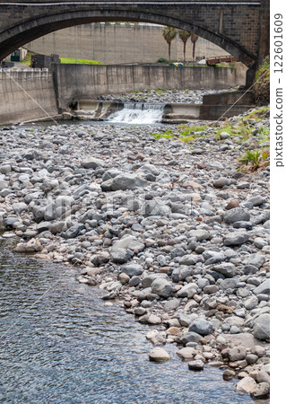 Detail of a small river, Madeira, Portugal 122601609