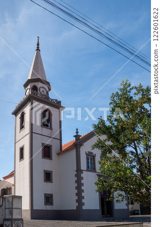 White church in Porto Moniz, Madeira, Portugal 122601622