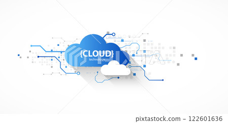 Cloud storage technology. Integrated digital web concept background. Cloud storage technology. Integrated digital web concept background. 122601636