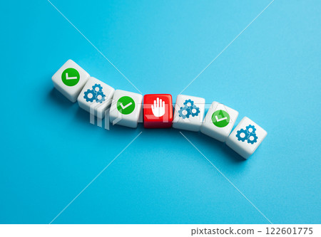 Suspension of development in progress. Faced with insoluble problems, changed conditions or priorities. Put the work on hold. 122601775