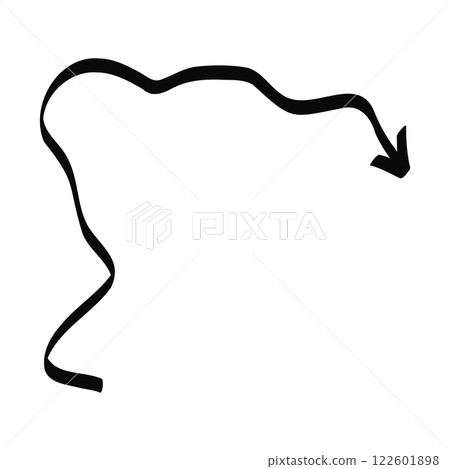 Hand drawn vector doodle arrow isolated on a white 122601898