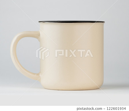 blank enamel mug ready for customization and design projects 122601934