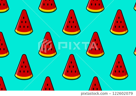 Pattern of watermelon slices. Vector illustration Pattern of watermelon slices. Vector illustration 122602079