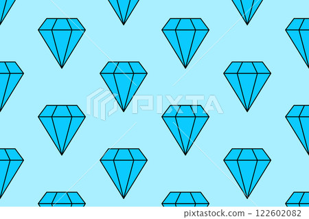 Blue diamond seamless pattern. Vector illustration Blue diamond seamless pattern. Vector illustration 122602082