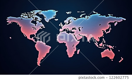Colorful Stylized World Map in High Fidelity Colorful Stylized World Map in High Fidelity 122602775