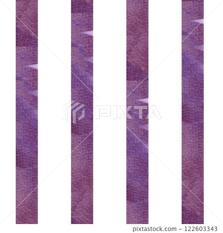 Watercolor plum color stripes seamless pattern. Hand drawn vertical lines in trendy burgundy color background for wallpaper, web, poster, wrapping paper design. Home textile and fabric 122603343