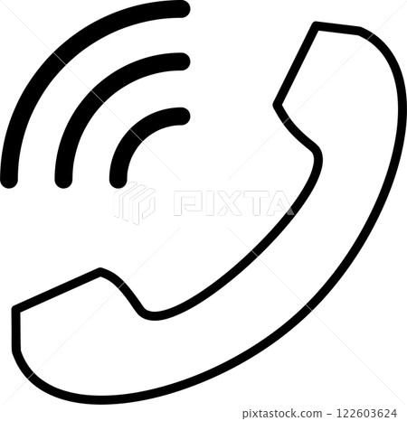 白色電話音訊圖標 122603624