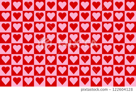 Valentine pattern seamless fabric Valentine day. heart lover pattern on red and pink. Designed for background ,wallpaper ,valentine pattern ,wrapping paper ,couple ,fabric ,anniversary ,sweetheart 122604128